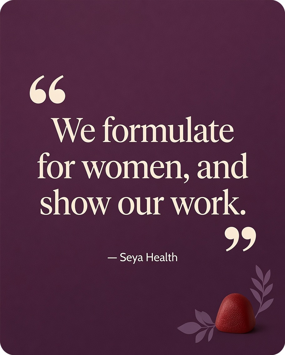 We formulate for women, and show our work